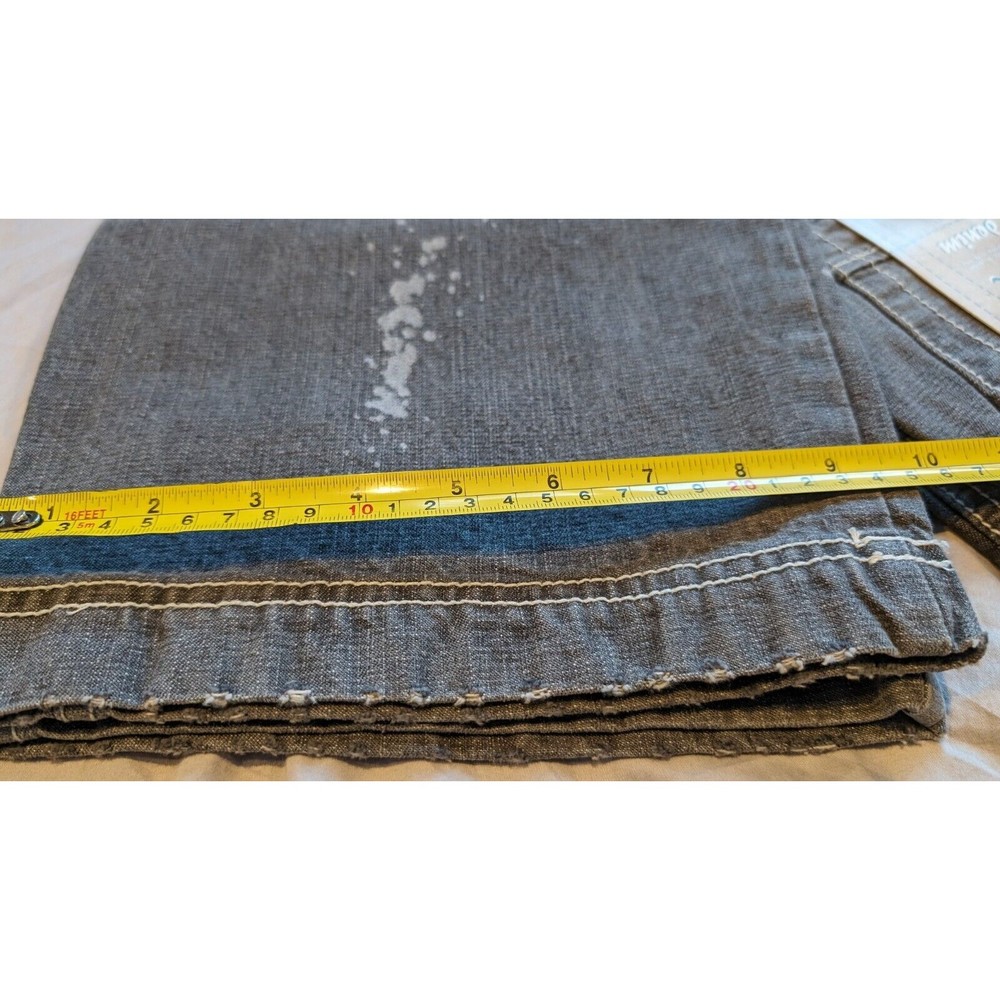 Vintage Y2K PJ MARK Men's Gray Denim Jeans 34/32 Baggy Wide Leg Cholo Skater - Picture 11 of 12